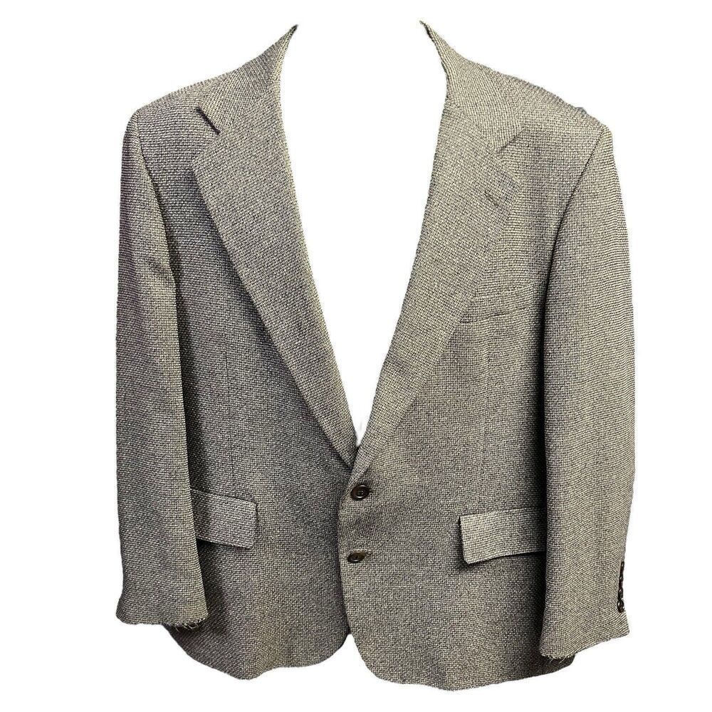 Bowdon Classic Sport Coat Von Maur Tweed 44‎ Short 2 Button USA Vent Pockets